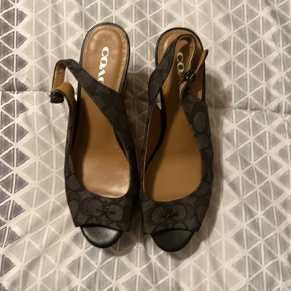 Coach wedges.  Size 7.5